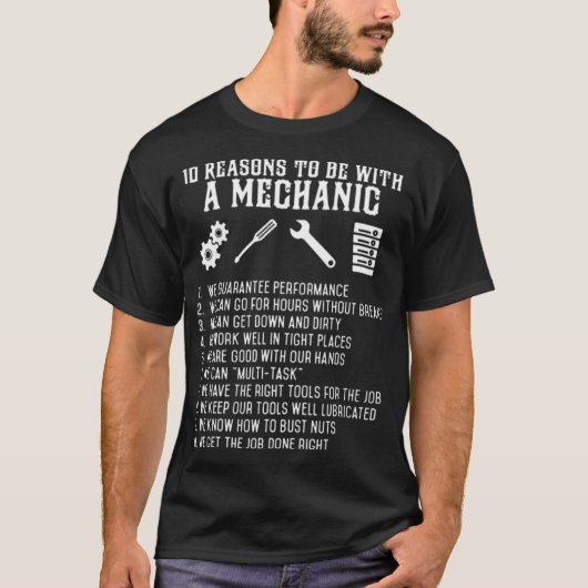 機械と付き合う10の理由 Tシャツ (正面)