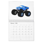 機械と輸送漫画のイラストレーション カレンダー (2月 2026)