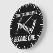 機械になり、強い女の子はトレッドミルを持ち上げる ラージ壁時計 (傾斜)