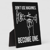 機械になる – 漫画の強おもしろい力者を持ち上げる フォトプラーク (側面)