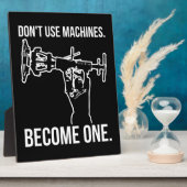 機械になる – 漫画の強おもしろい力者を持ち上げる フォトプラーク (側面)