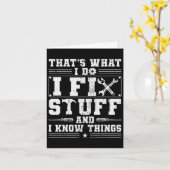 機械の修理が得意で、知識もあるよ！ダンディなパパ カード (黄色い花)