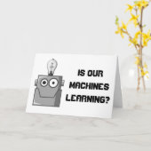 機械の学技術ユーモア カード (黄色い花)