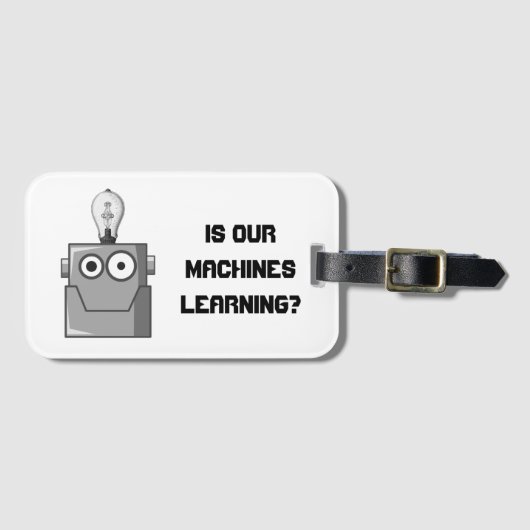 機械の学技術ユーモア ラゲッジタグ (正面横)