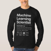 機械の学科学者の熟達度 Tシャツ (正面)