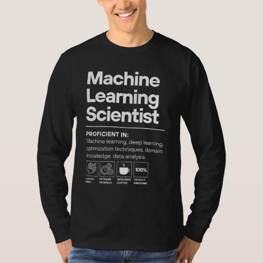 機械の学科学者の熟達度 Tシャツ (正面)