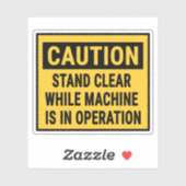 機械の澄ん作動中は注意スタンド シール (シート)