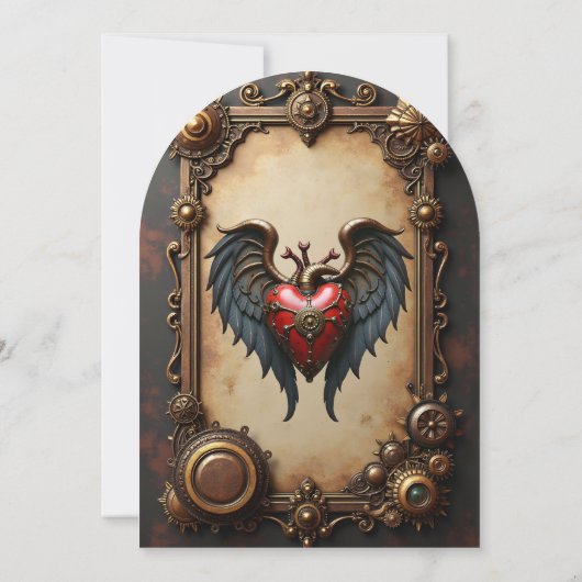 機械の鼓動する心臓、 招待状 (裏面)