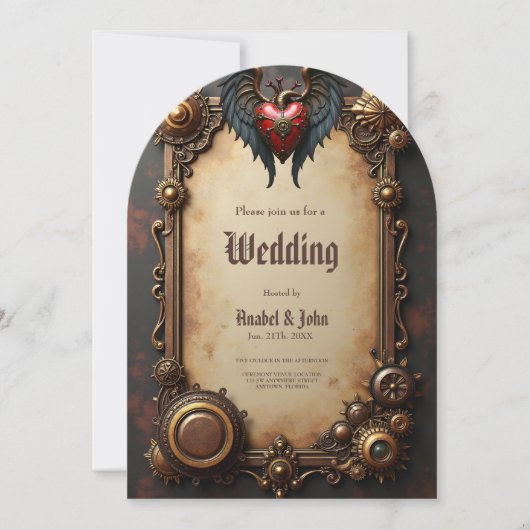 機械の鼓動する心臓、 招待状 (正面)