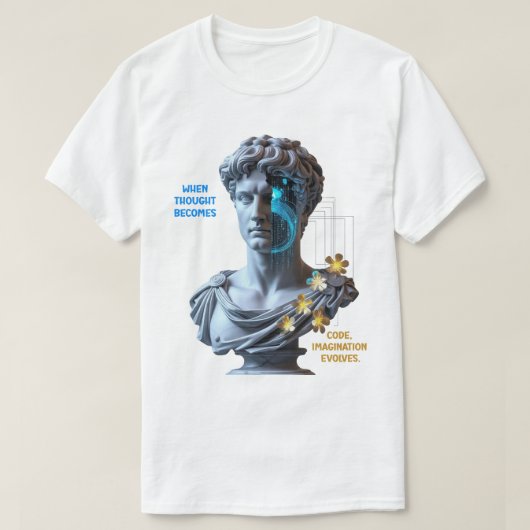 「機械は夢を見る」 Tシャツ (デザイン正面)