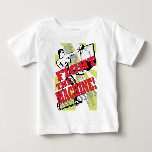 機械を戦って下さい ベビーTシャツ (正面)