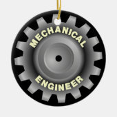 機械エンジニアグレーギア セラミックオーナメント (正面)