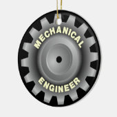 機械エンジニアグレーギア セラミックオーナメント (左)