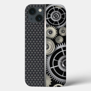 機械エンジニアリングギアとメッシュパターン iPhone 13ケース