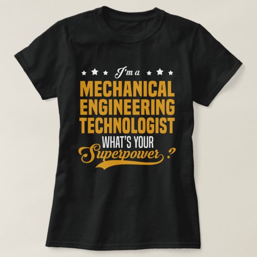 機械エンジニアリング技術者 Tシャツ (デザイン正面)