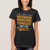 機械エンジニアリング技術者 Tシャツ (正面)