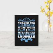 機械エンジニアリングNo How懸命エンジニアステッキ カード (黄色い花)