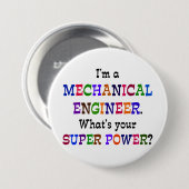 機械エンジニア、すごい電源 缶バッジ (正面&裏面)