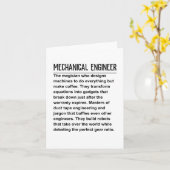 機械エンジニア カード (黄色い花)