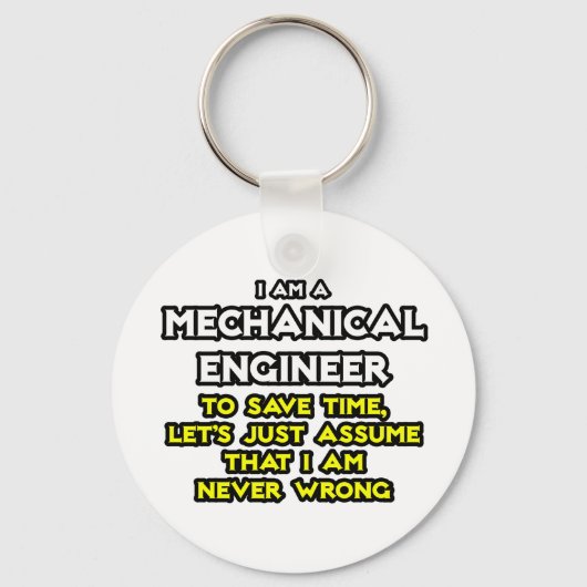 機械エンジニア…私が間違っていないと仮定 キーホルダー (正面)