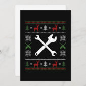 機械エンジニア 自動車整備士 テクニシャン 招待状 (正面/裏面)