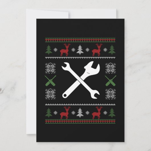 機械エンジニア 自動車整備士 技術者 招待状 (正面)