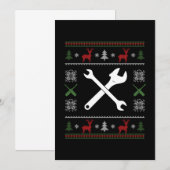 機械エンジニア 自動車整備士 技術者 招待状 (正面/裏面)