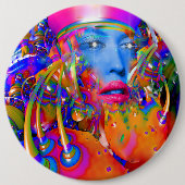 機械オーガニックボタン 缶バッジ (正面)