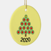 機械ギアクリスマスツリー セラミックオーナメント (右)