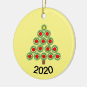 機械ギアクリスマスツリー セラミックオーナメント (左)