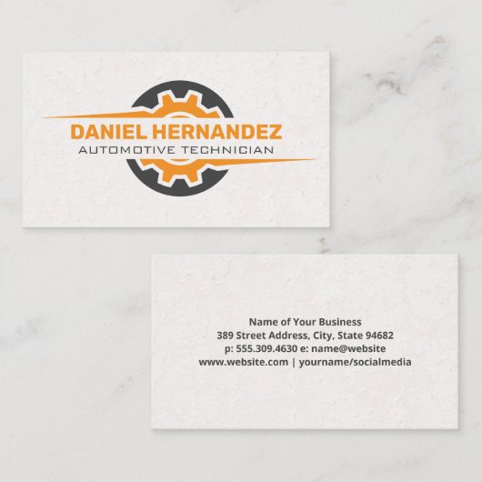 機械ギアロゴ 名刺 (正面/裏面)