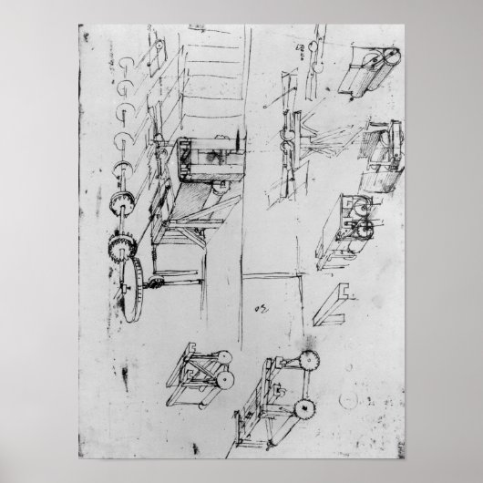 機械デザイン、フォル。367r-b ポスター (正面)