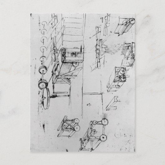 機械デザイン、フォル。367r-b ポストカード (正面)