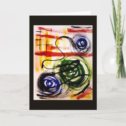 機械モダングリーティングカード カード (正面)