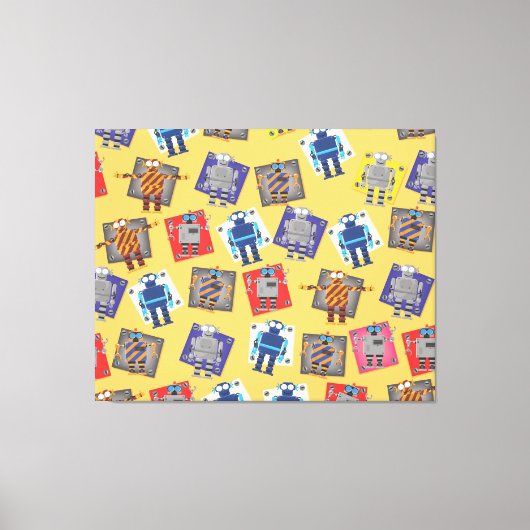 機械ロボット漫画 キャンバスプリント (正面)