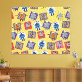 機械ロボット漫画 キャンバスプリント (インサイチュ (リビング))