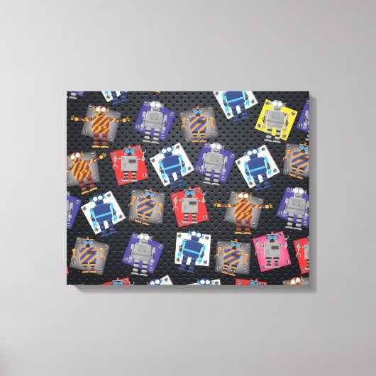 機械ロボット漫画 キャンバスプリント (正面)