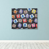 機械ロボット漫画 キャンバスプリント (インサイチュ (ウッドフロア))