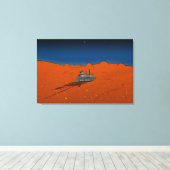 機械ロボット漫画 キャンバスプリント (インサイチュ (ウッドフロア))