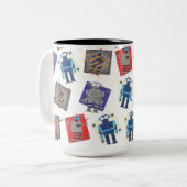 機械ロボット漫画 ツートーンマグカップ (正面左)