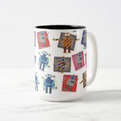 機械ロボット漫画 ツートーンマグカップ (正面右)