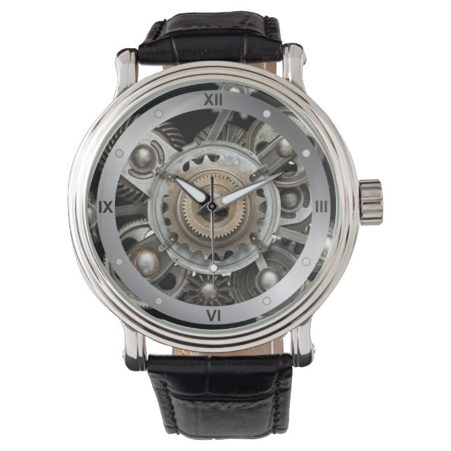 機械ヴィンテージデザイン 腕時計 (正面)