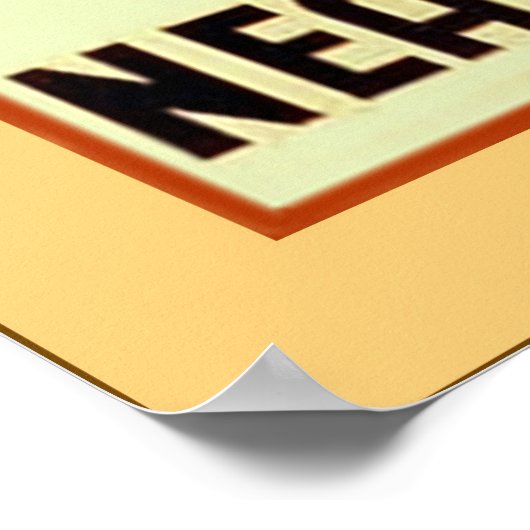 機械付近に注意を払う~ヴィンテージ安全ポスター ポスター (角)