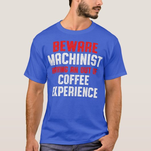 機械切出しオペレータ機械加工 Tシャツ (正面)