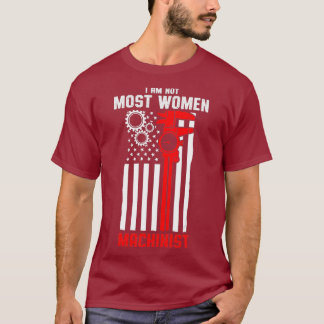 機械加工の女性機械加工業者機械加工 Tシャツ