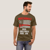 機械加工ジョブマシンオペレータ加工 Tシャツ (正面フル)