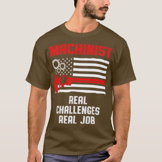 機械加工ジョブマシンオペレータ加工 Tシャツ (正面)
