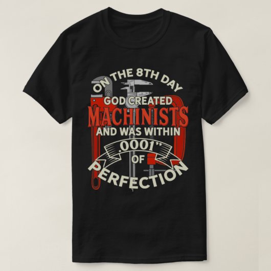 機械加工ツールメーカー技術者ギフト Tシャツ (デザイン正面)