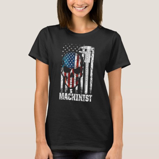 機械加工師マシンオペレータ機械加工2 Tシャツ (正面)