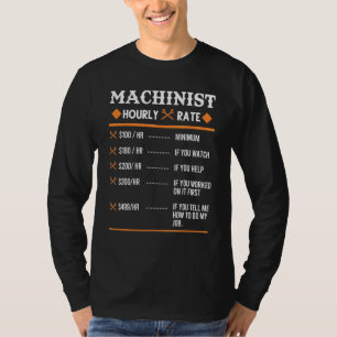 機械加工業者時給の加工 Tシャツ